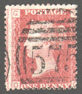 Great Britain Scott 33 Used Plate 212 - OG - Click Image to Close